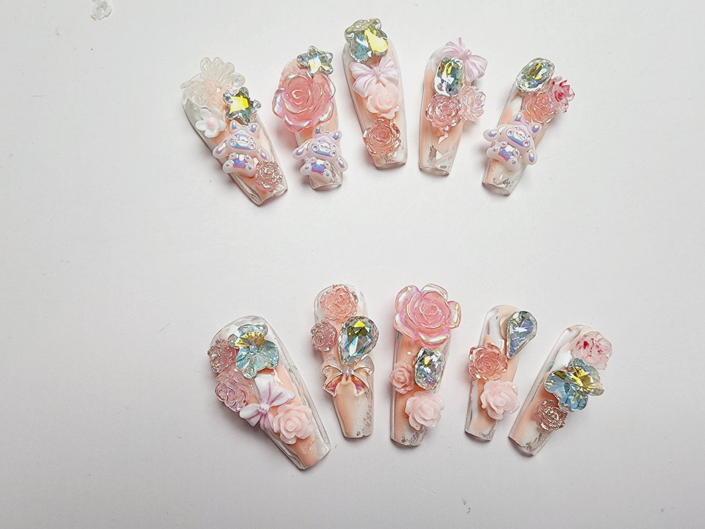 3 Stars Bonus-Charms in 150mL Bear(Free over $80), 4 Stars Bonus-Designer Press on Nails(Free over $120)