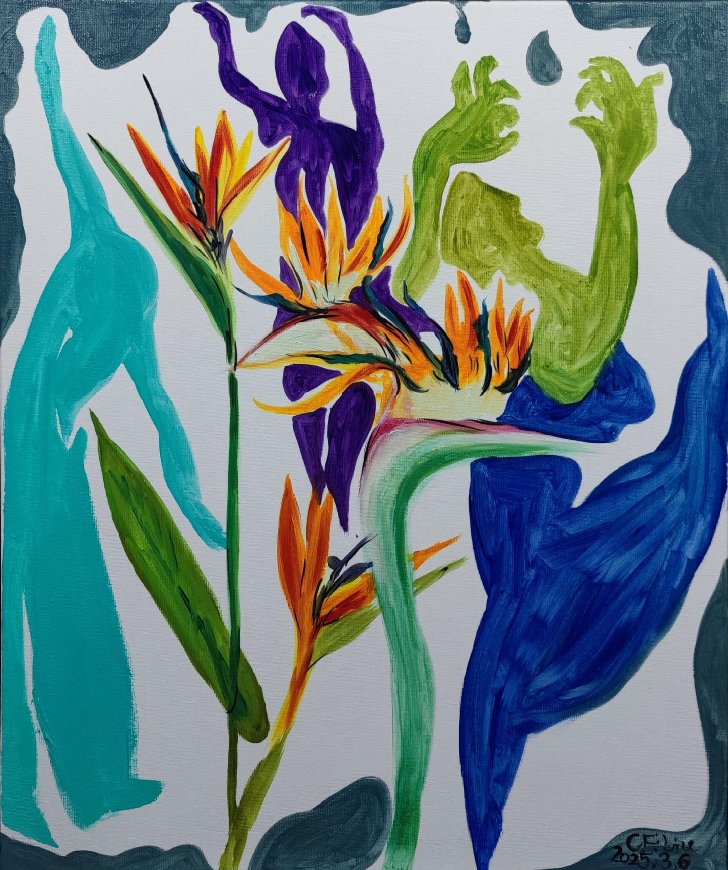 Dance of Paradise-Oil Painting