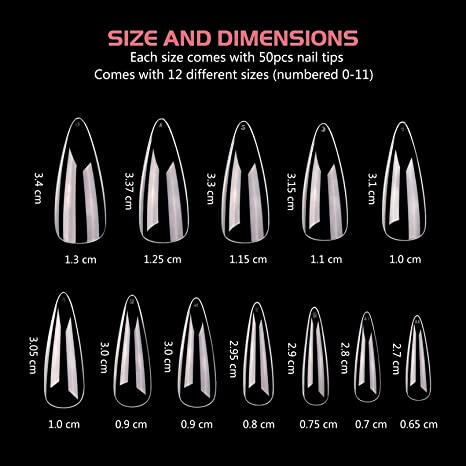 96 pcs Clear/Matt Full Nails Tips (Press on nails)