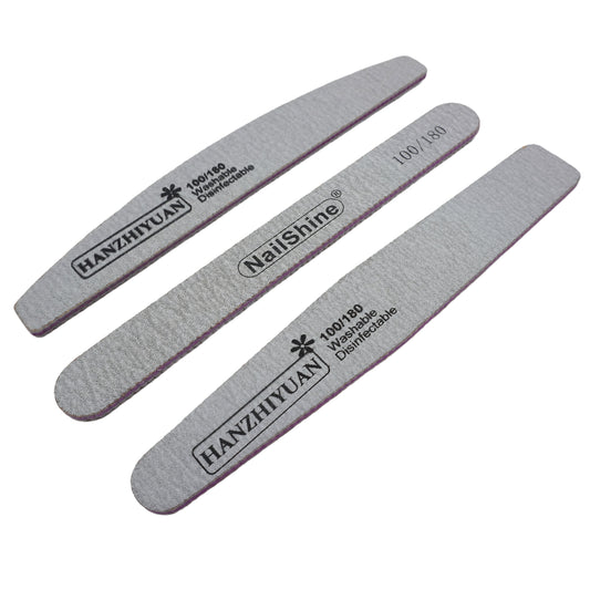 3pcs Rough Nail File 100/180 Grit Heavy Duty Nail Files for Acrylic/ Natural Nails