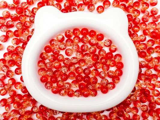 Crimson Gradient Cracking Beads
