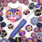 Beaded Pen-Disco Cat