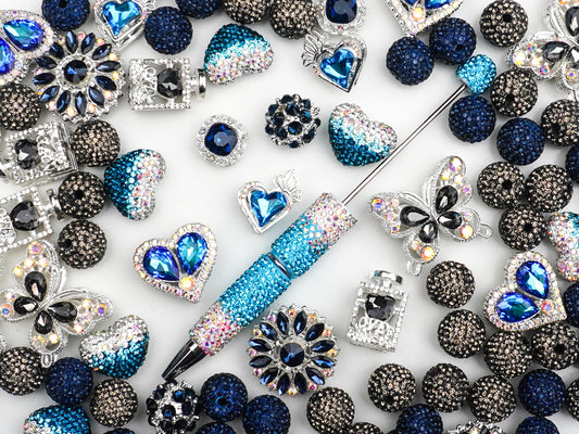 Beaded Pen-Electric Blue