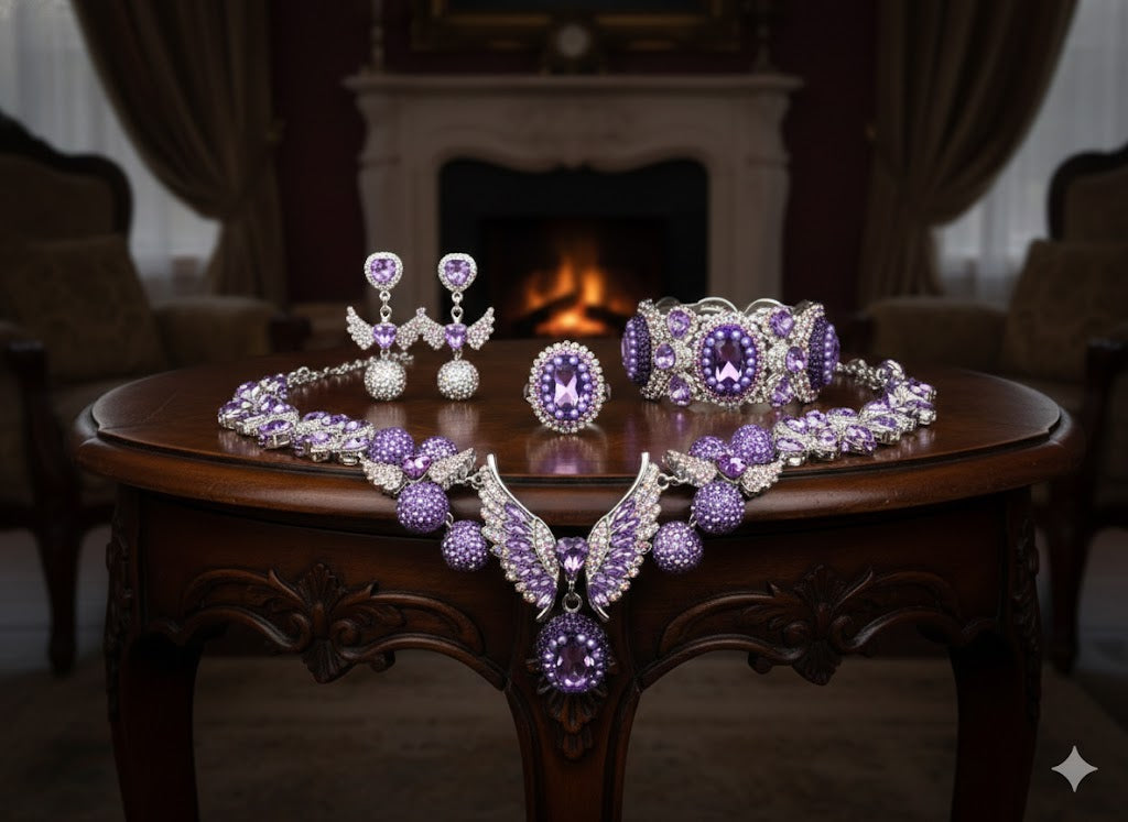 Beaded Pen-Olivia Purple