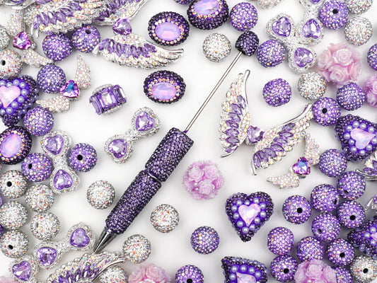 Beaded Pen-Olivia Purple