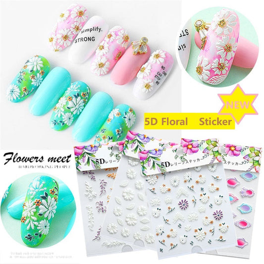 5D Floral Stickers