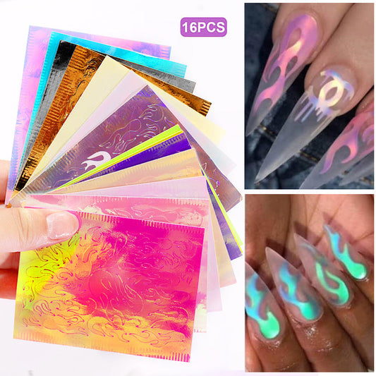 Flame Nail stickers