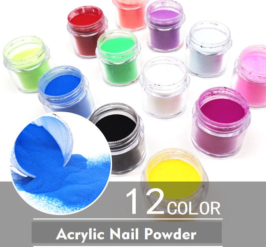 12 Colors Acrylic Nail Powder Set