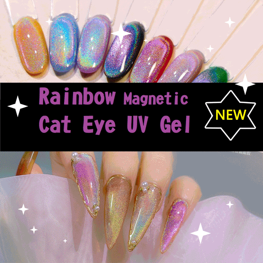 Rainbow Magnetic Cat Eye UV Gel+Magnet Stick