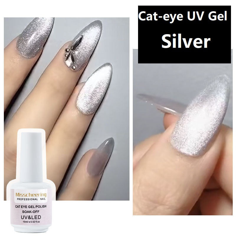 Rainbow Magnetic Cat Eye UV Gel+Magnet Stick