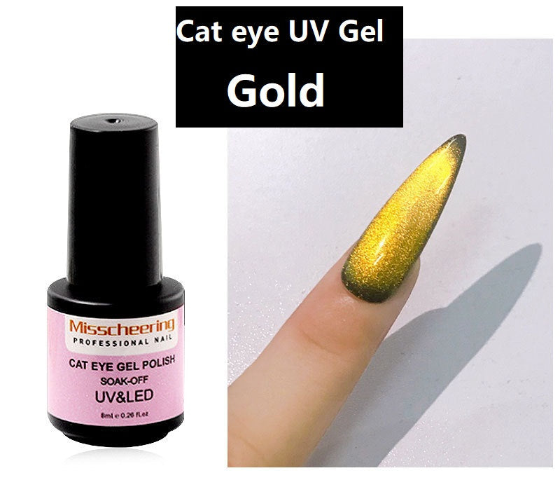 Rainbow Magnetic Cat Eye UV Gel+Magnet Stick