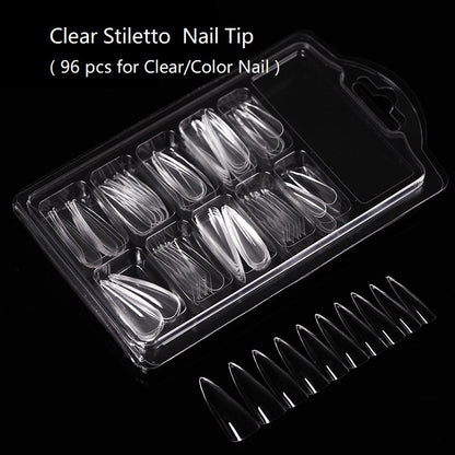 96 pcs Clear/Matt Full Nails Tips (Press on nails)