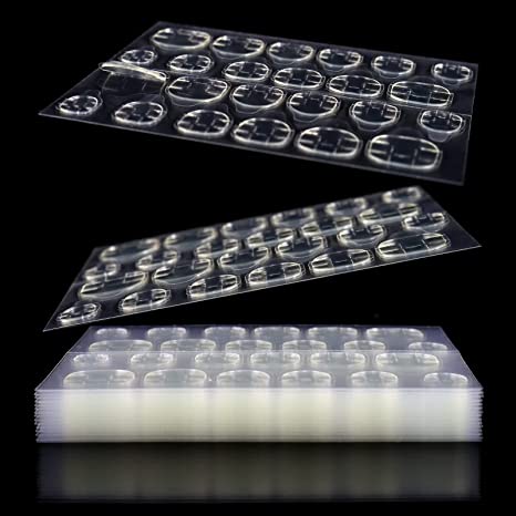 10 Sheets Adhesive Tabs Waterproof Breathable Double-sided Nail Jelly Sticker