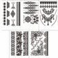 White/Black Lace Temporary Tattoos (5 Large Sheets)