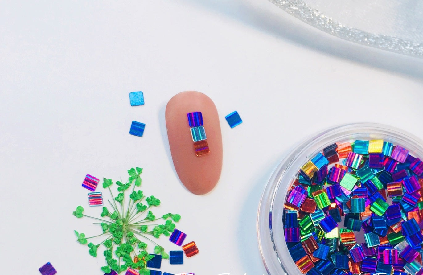 Square Glitter Nail Art Sequins