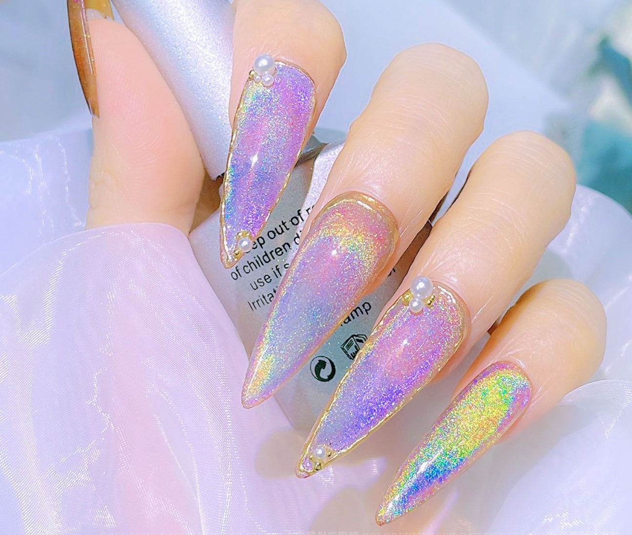 Rainbow Magnetic Cat Eye UV Gel+Magnet Stick