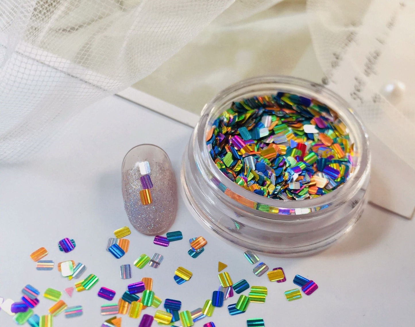 Square Glitter Nail Art Sequins