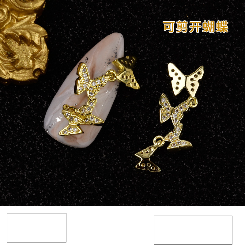 Butterfly Chains nail art